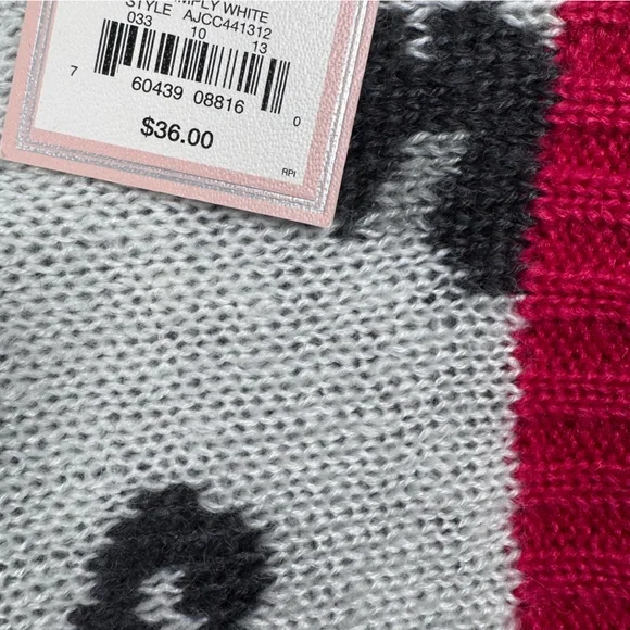 NWT Juicy Couture Leopard Print Pink Trim Scarf Women’s Winter Animal Print - Picture 4 of 5